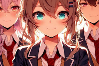 draw anime portrait or original character avatar for you pfp