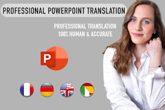 translate powerpoint presentation into german, spanish, french, english