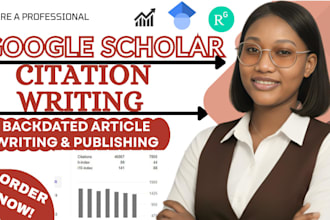 increase google scholar citation,write backdated and publish research articles