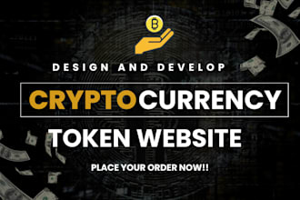develop cryptocurrency website, design meme coin meme website, crypto token, ico