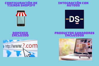 do a shopify dropshipping store setup with domain, products and autods