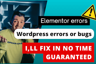 fix elementor or wordpress issues,bugs,errors and design fixes