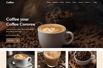 design private label coffee shopify store matcha tea brand dropshipping website