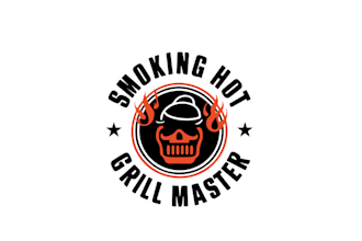 design smoking hot grill master logo