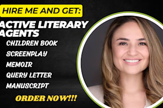 submit your book to 100 active literary agents,write query letter, book proposal