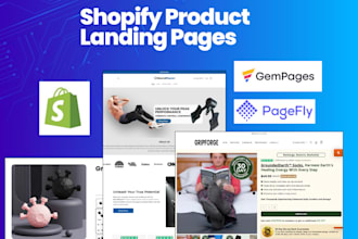 design shopify product landing page with gempages or pagefly