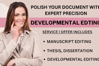 developmental book manuscript edit format thesis dissertation citation reference