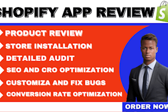 review your shopify app review, QA app testing with USA store test analyze