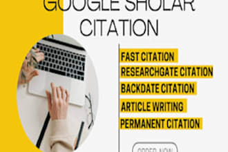 increase your google scholar citation, scopus,hindex, and researchgate