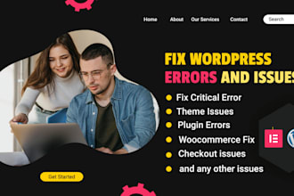 fix critical errors, bugs, theme, plugin issues website errors, wordpress bugs