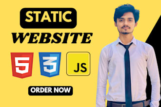 build responsive static website with html css and javascript