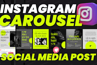 design social media instagram, facebook carousels post