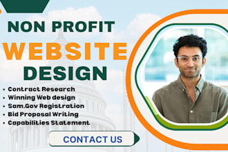 design non profit government contract websites for 501c3, sba, wbe, mbe, ngos