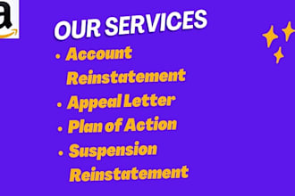 amazon appeal reinstatement letter suspended fba store