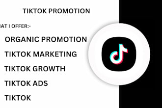 do tiktok promotion, organic promotion, grow tiktok, tiktok marketing,tiktok ads