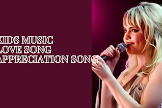 write kids lyrics produce kids or children song,  nursery rhymes catchy melody