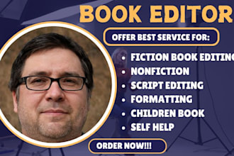 expertly edit your fiction book, fiction story, nonfiction, self help book