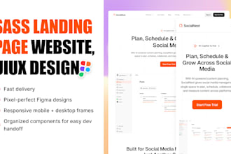 do figma website design, saas website, figma landing page, ui ux design, saas ui