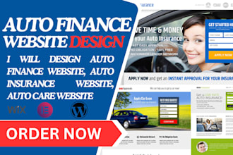 design auto finance website, auto insurance website, auto care website