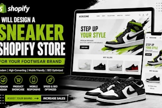 design a sneakers shopify store for your footwear brand
