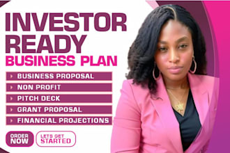 write investor ready business plan for US small business grants and loans