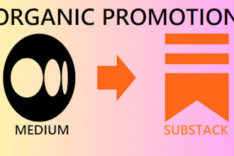 do organic promotion for your substack article, medium, page link promotion