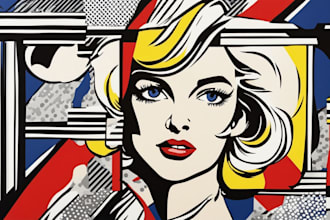 draw pop art or roy lichtenstein style