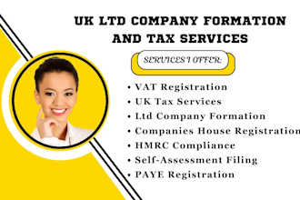 register UK ltd company account, companies house, vat registration, hmrc, uk tax