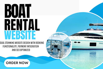 build boat rental, yatch rental , jet ski and party boat rental website