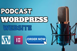 design wordpress podcast website with elementor pro