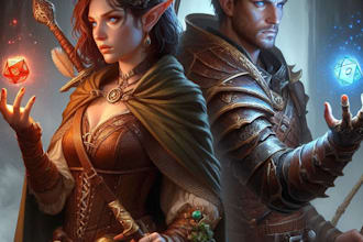 raw realistic fantasy dnd character and concept art