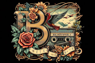 make vintage retro tshirt design for you