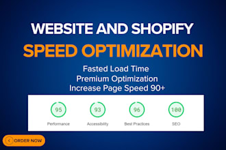 do wordpress website and shopify speed optimization for google pagespeed insight