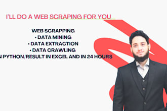 do web scraping, data mining and web crawling using python from any website