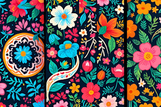 create seamless pattern design, textile prints
