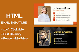 create professional HTML email signature