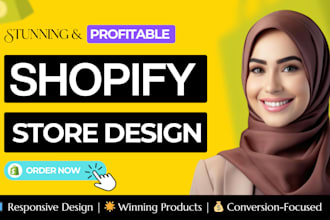 create, design, redesign shopify store, dropshipping store, shopify website