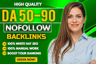 create high quality nofollow backlinks from DR 50 to 90