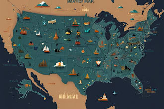 can do vector map illustration