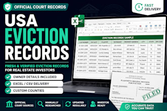 provide USA eviction court records by county
