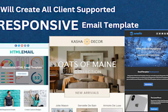design all client supported responsive email template