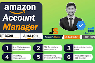 be your expert amazon account manager for amazon vendor central, seller central
