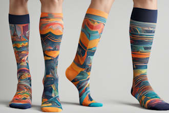 create beautiful socks design
