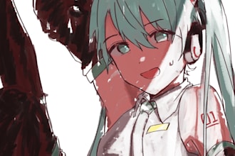 draw an illustration that you can use as your profile picture or pngtuber