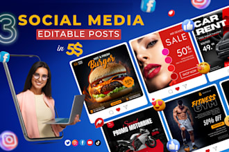 design editable canva templates,carousel posts,and instagram puzzle feed