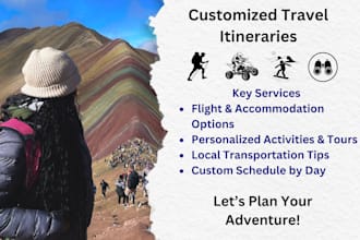 create a personalized travel itinerary tailored to your trip