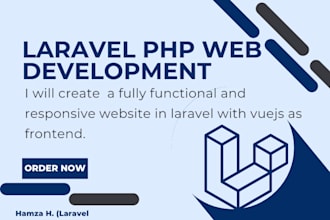 develop website in php laravel with vuejs