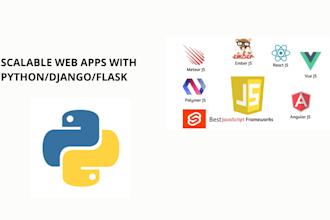 make a robust web applications with python django flask java script frameworks