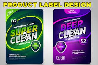 do packaging, dieline design, label design for any industry