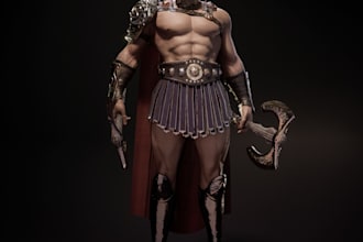 3d warrior character,3d army figure,ue5 rig,game asset,3d armour,pbr texture,ue5